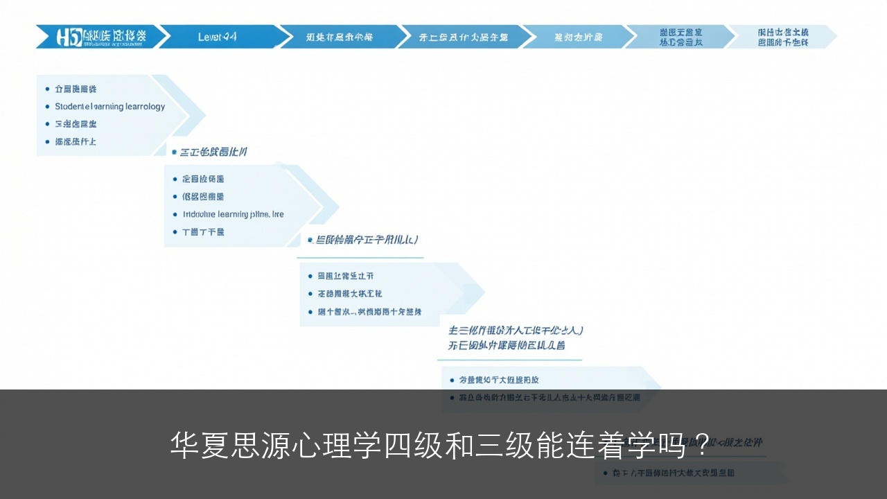华夏思源心理学四级和三级能连着学吗?