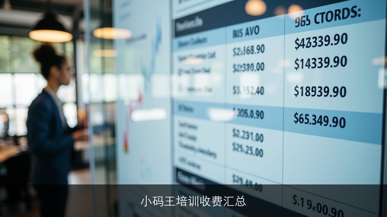 小码王培训怎么收费价格汇总2026