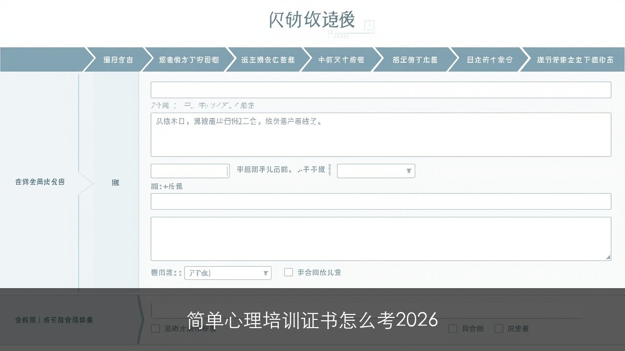简单心理培训证书怎么考2026