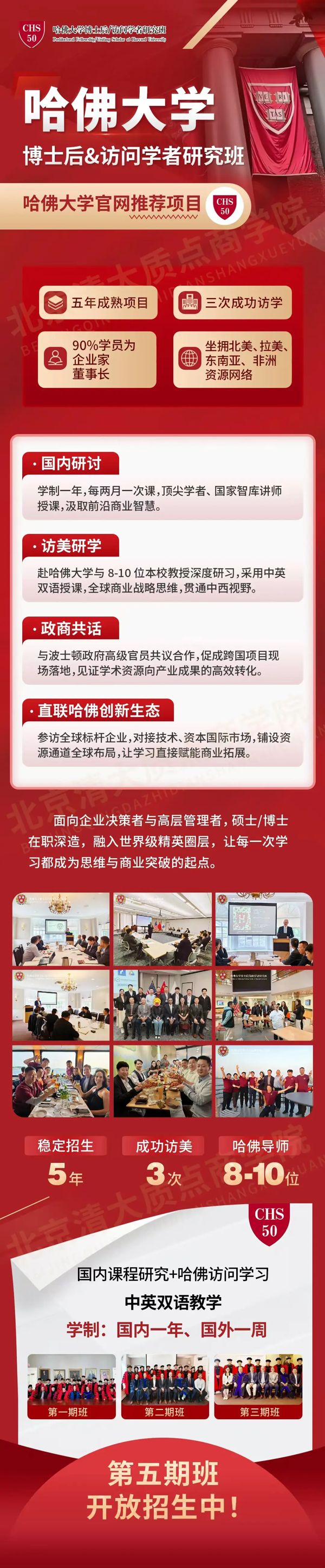 哈佛大学博士后访问学者研究班 第五期班 中美两地授课