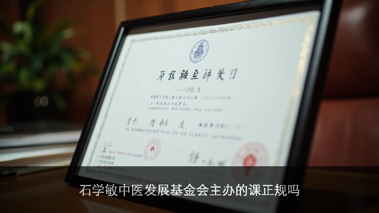 石学敏中医发展基金会主办的课正规吗