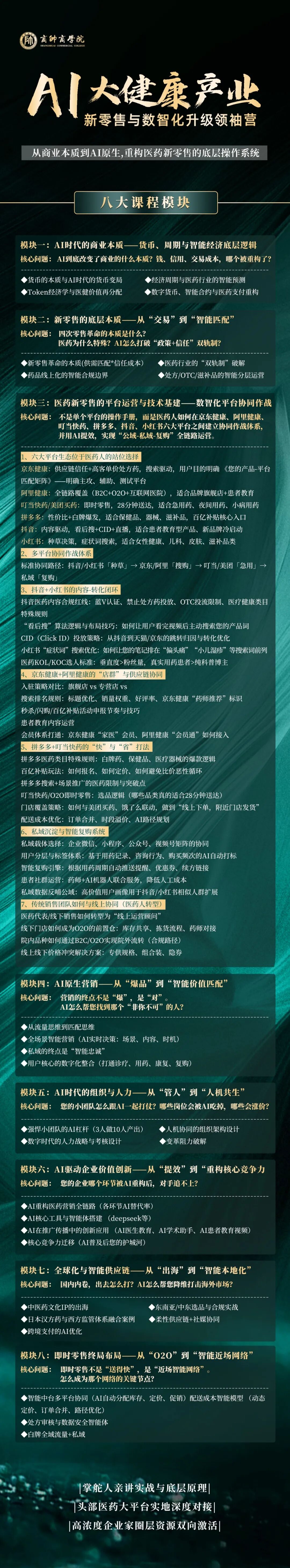 商帅商学院大健康产业新零售与数智化升级领袖营：以AI能量点燃增长引擎