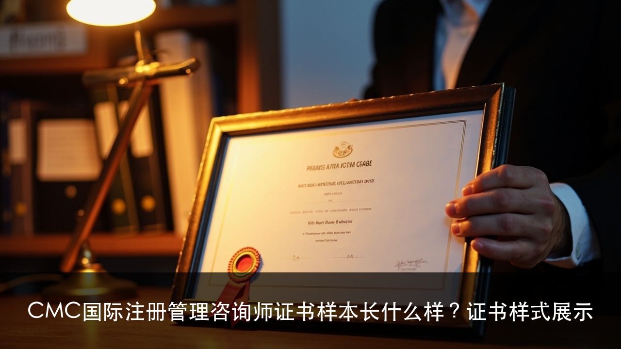 CMC国际注册管理咨询师证书样本长什么样?证书样式展示