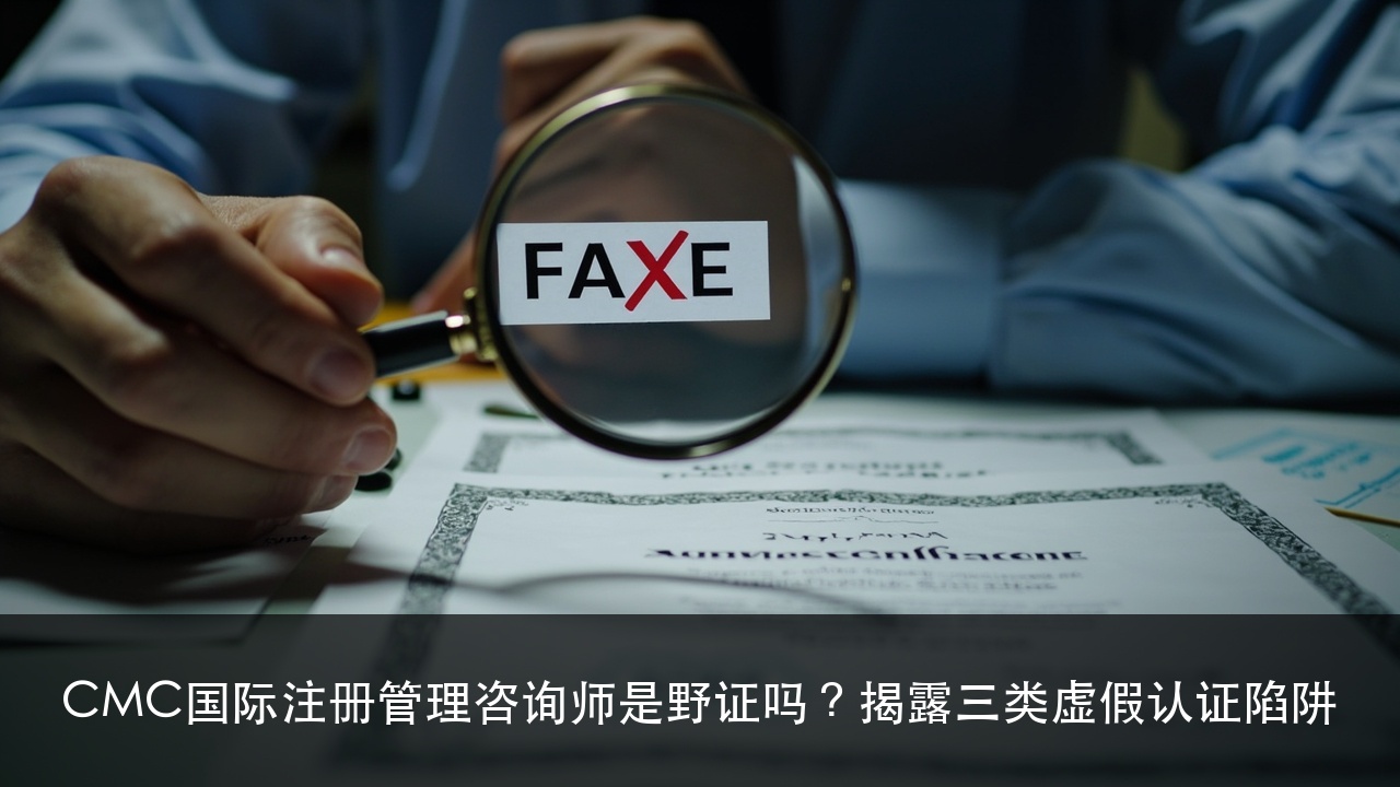 CMC国际注册管理咨询师是野证吗？揭露三类虚假认证陷阱