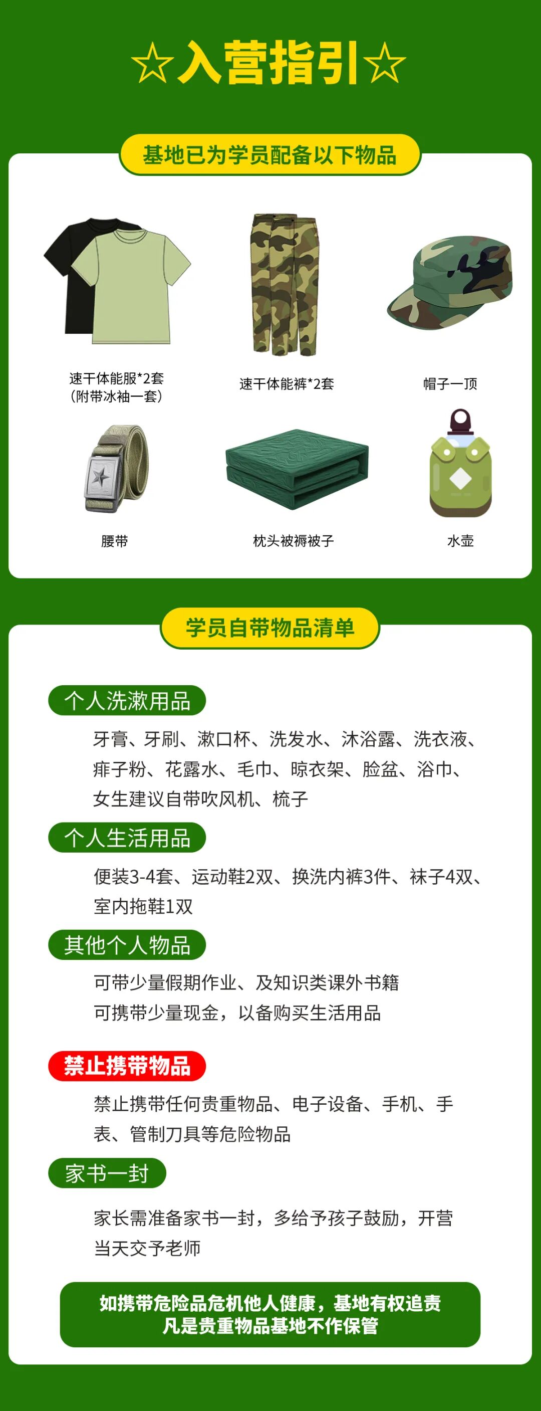 猎鹰战神夏令营入营通知：报到流程、携带清单与营前注意事项一览