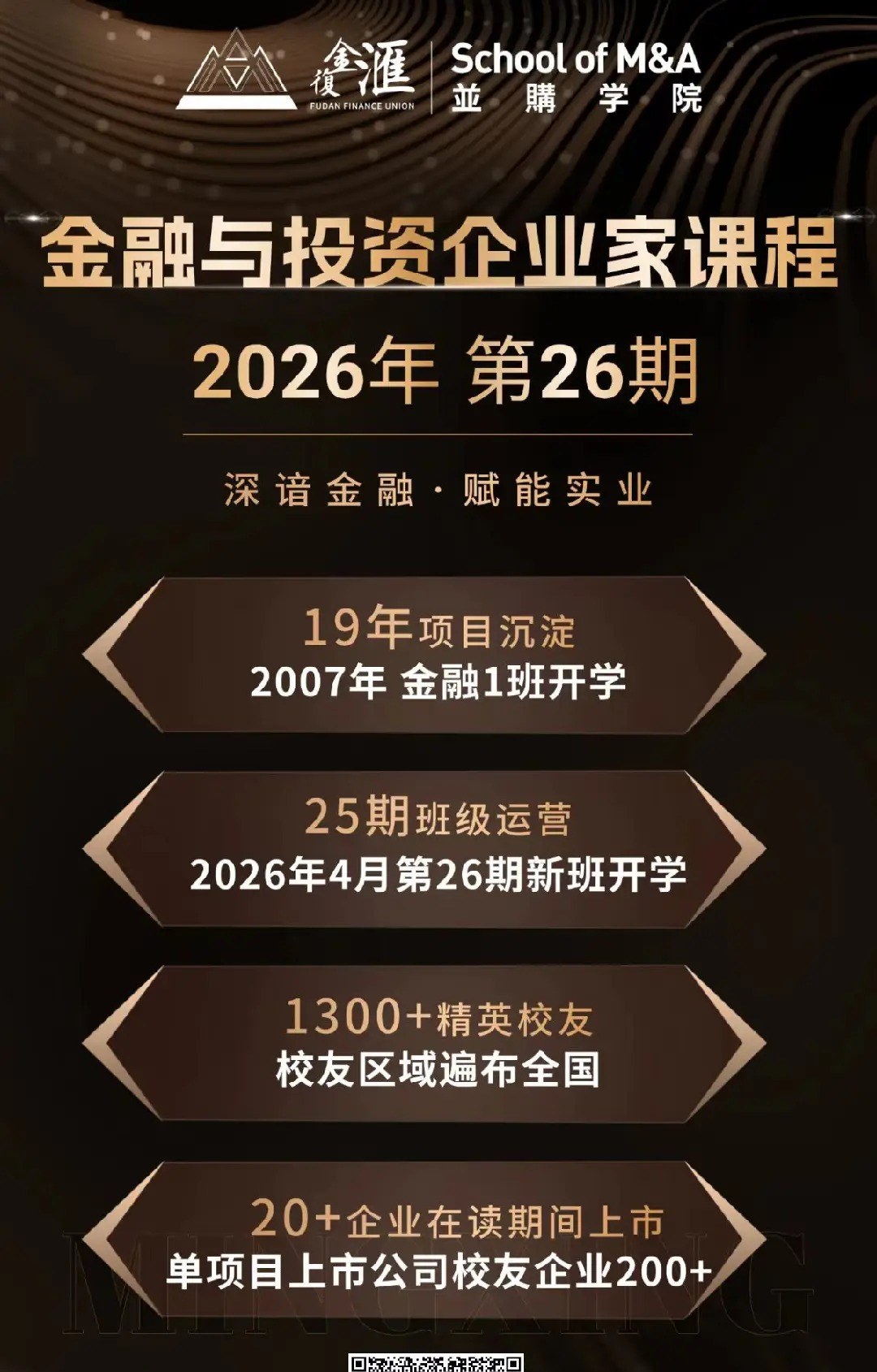 复金汇金融与投资企业家课程项目介绍：19年沉淀，1300+校友，帮助企业家真正看懂金融、用好金融