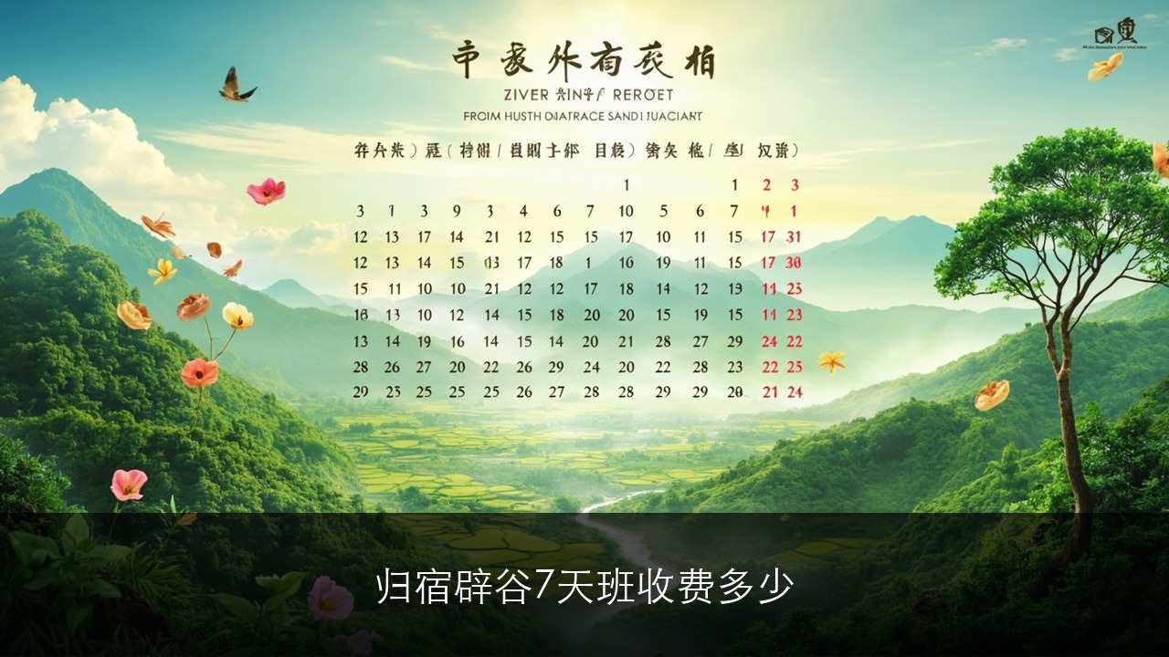 归宿辟谷7天班收费多少