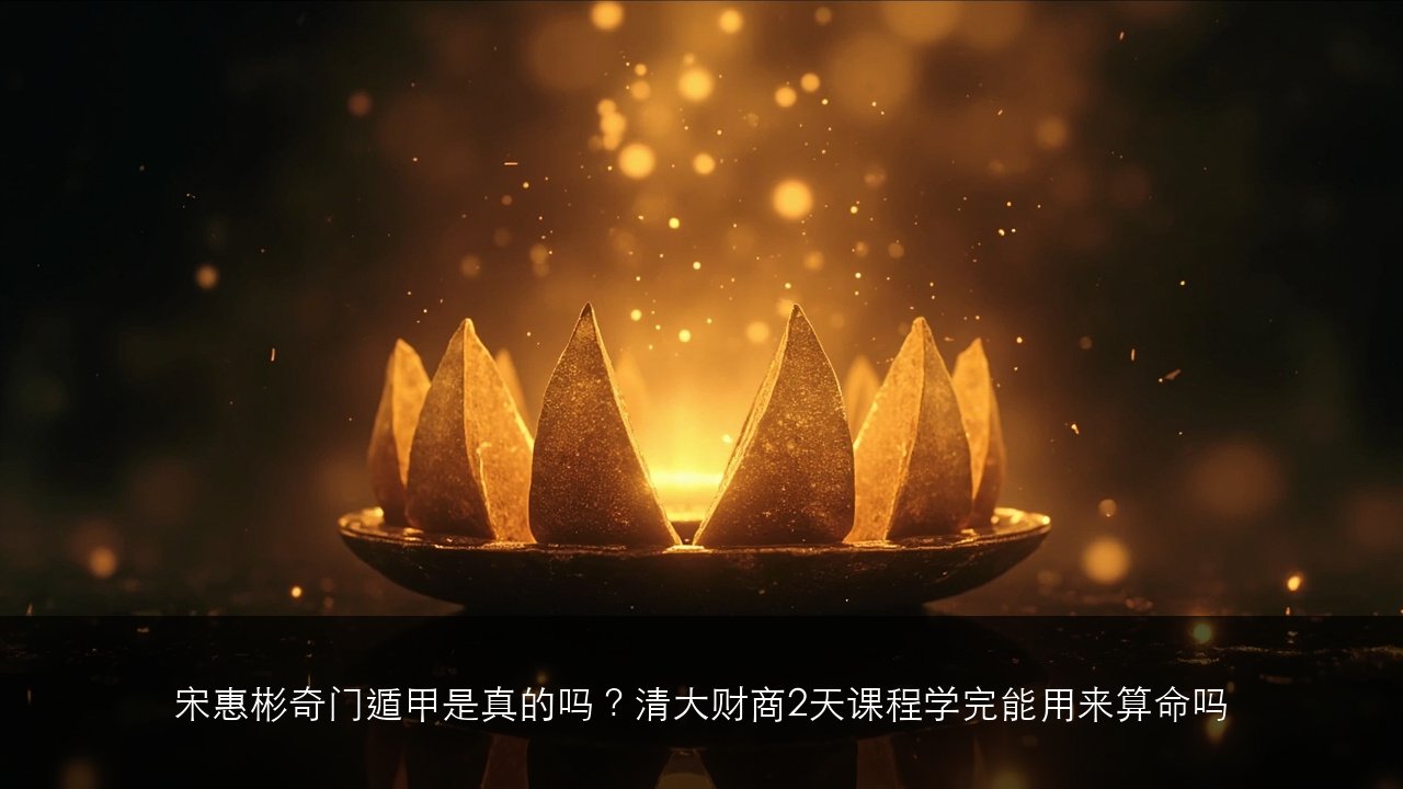 宋惠彬奇门遁甲是真的吗？清大财商2天课程学完能用来算命吗