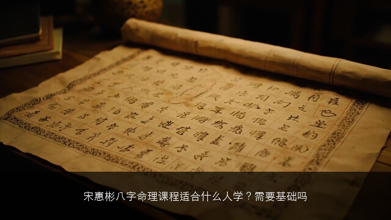 宋惠彬八字命理课程适合什么人学?需要基础吗