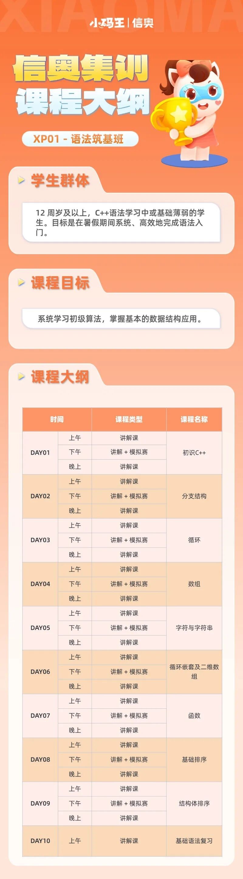 小码王少儿AI编程:小码王26暑假信奥集训营强势开启!十年沉淀,全国同开!冲刺全国信奥CSP!【全国营位紧张】