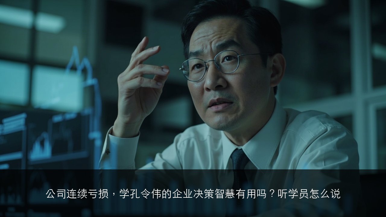 公司连续亏损,学孔令伟的企业决策智慧有用吗?听学员怎么说