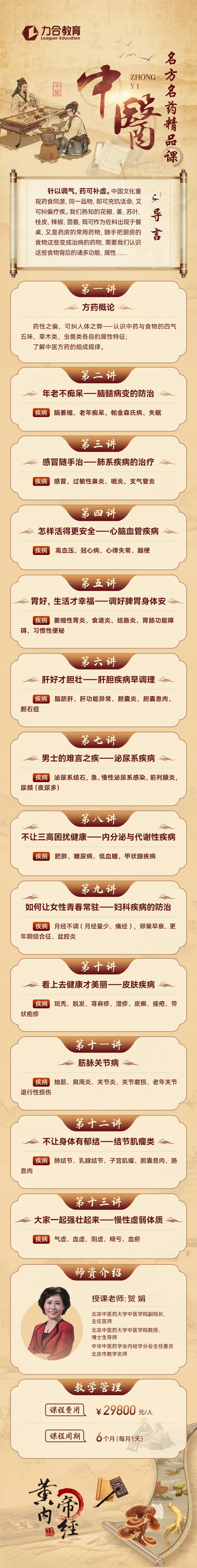 力合教育：招生简章丨中医名方名药精品课