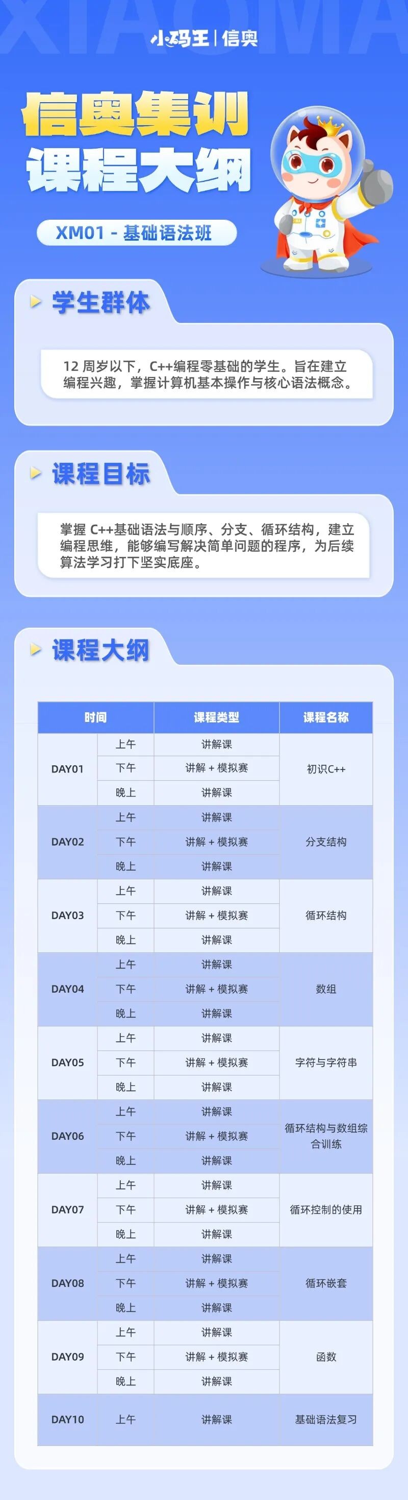 小码王少儿AI编程:小码王26暑假信奥集训营强势开启!十年沉淀,全国同开!冲刺全国信奥CSP!【全国营位紧张】