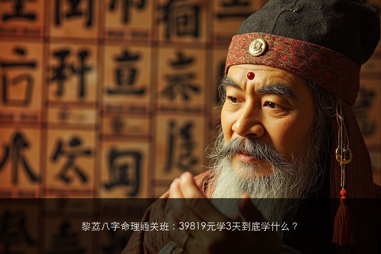 黎荔八字命理通关班：39819元学3天到底学什么？