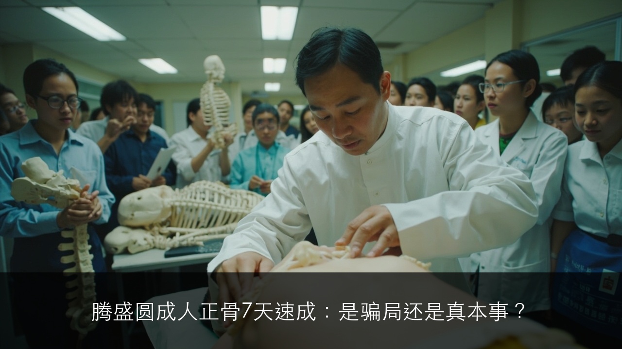 腾盛圆成人正骨7天速成：是骗局还是真本事？