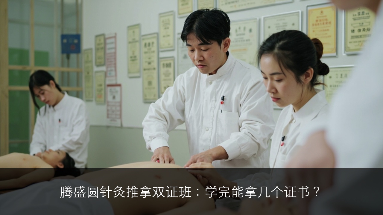 腾盛圆针灸推拿双证班：学完能拿几个证书？