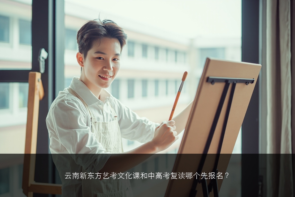 云南新东方艺考文化课和中高考复读哪个先报名？