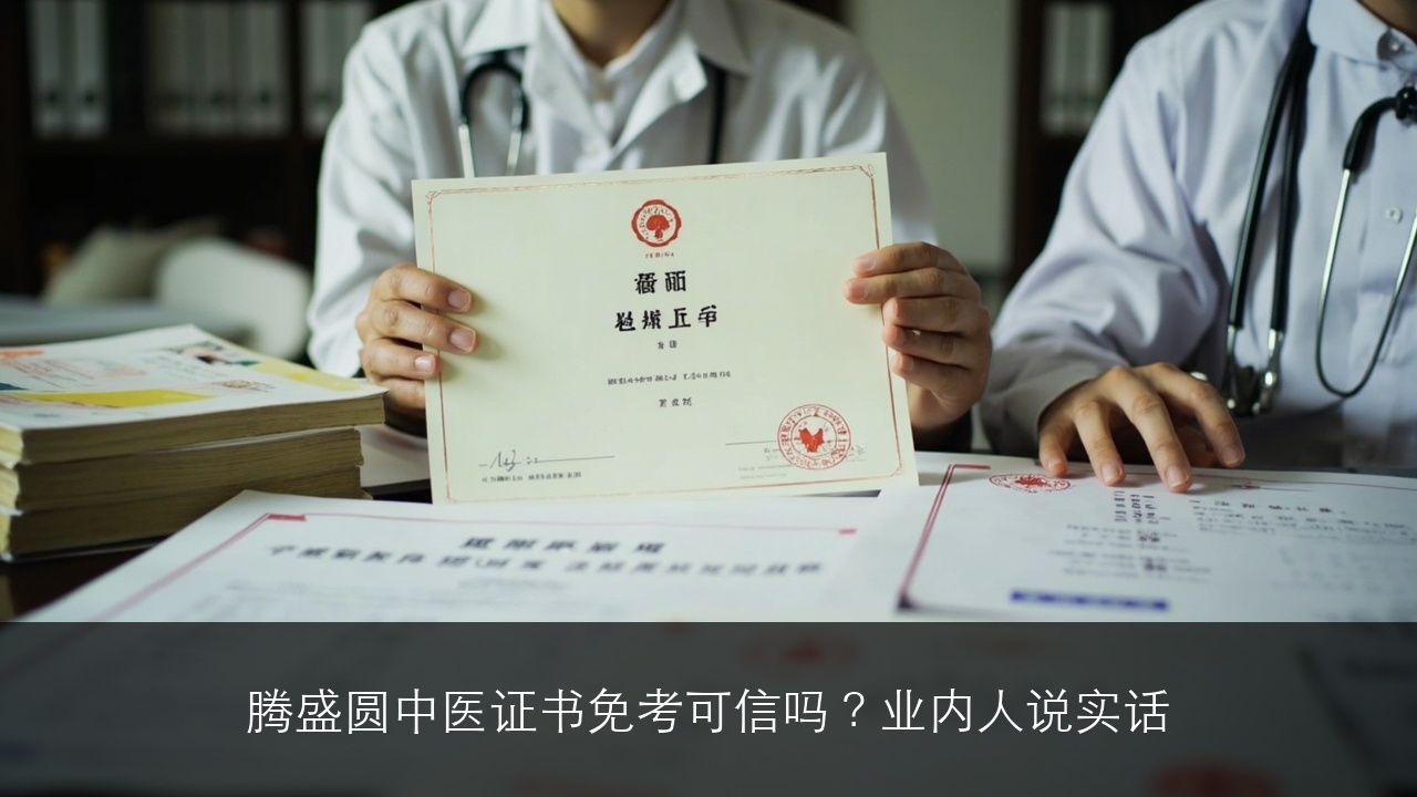 腾盛圆中医证书免考可信吗？业内人说实话
