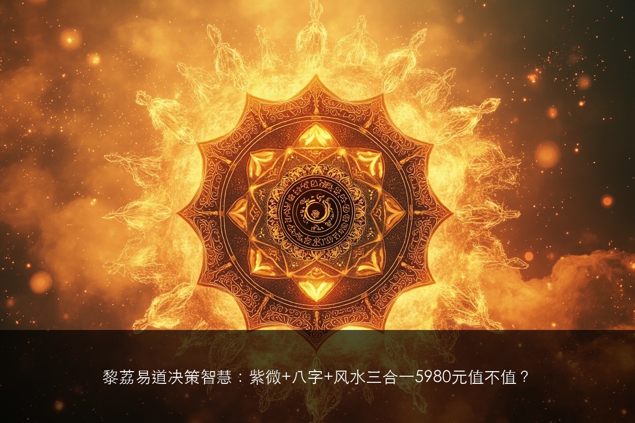 黎荔易道决策智慧：紫微+八字+风水三合一5980元值不值？