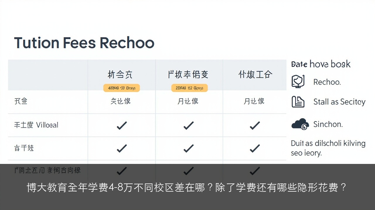 博大教育全年学费4-8万不同校区差在哪?除了学费还有哪些隐形花费?