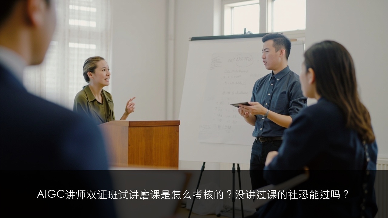 AIGC讲师双证班试讲磨课是怎么考核的?没讲过课的社恐能过吗?