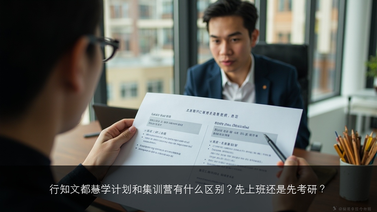 行知文都慧学计划和集训营有什么区别?先上班还是先考研?