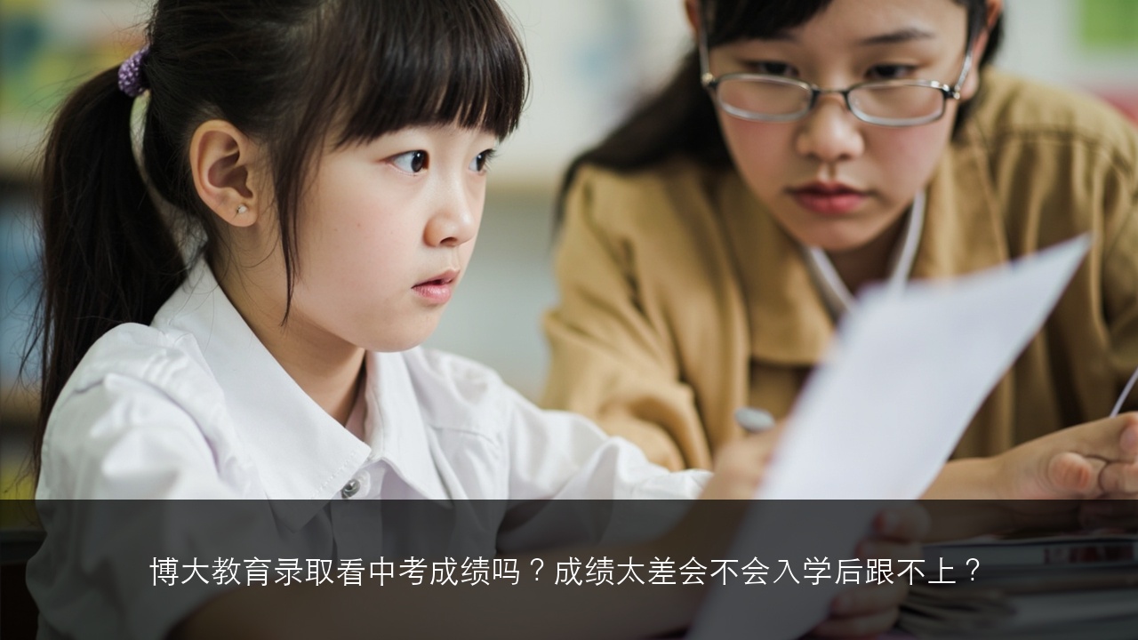 博大教育录取看中考成绩吗?成绩太差会不会入学后跟不上?