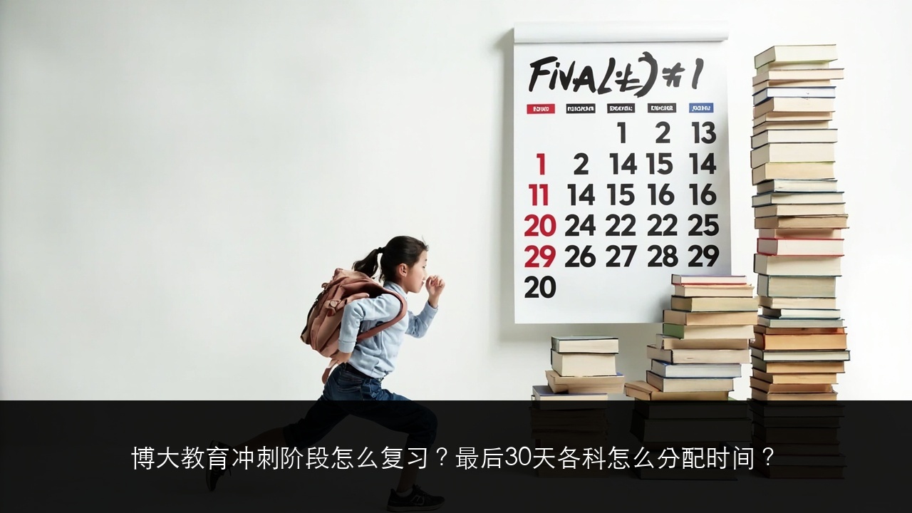 博大教育冲刺阶段怎么复习?最后30天各科怎么分配时间?