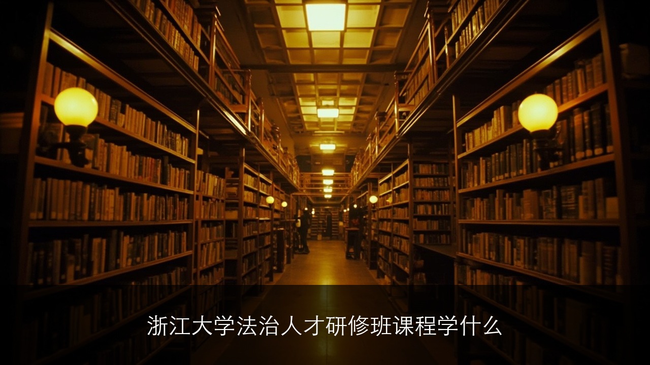 浙江大学法治人才研修班课程学什么