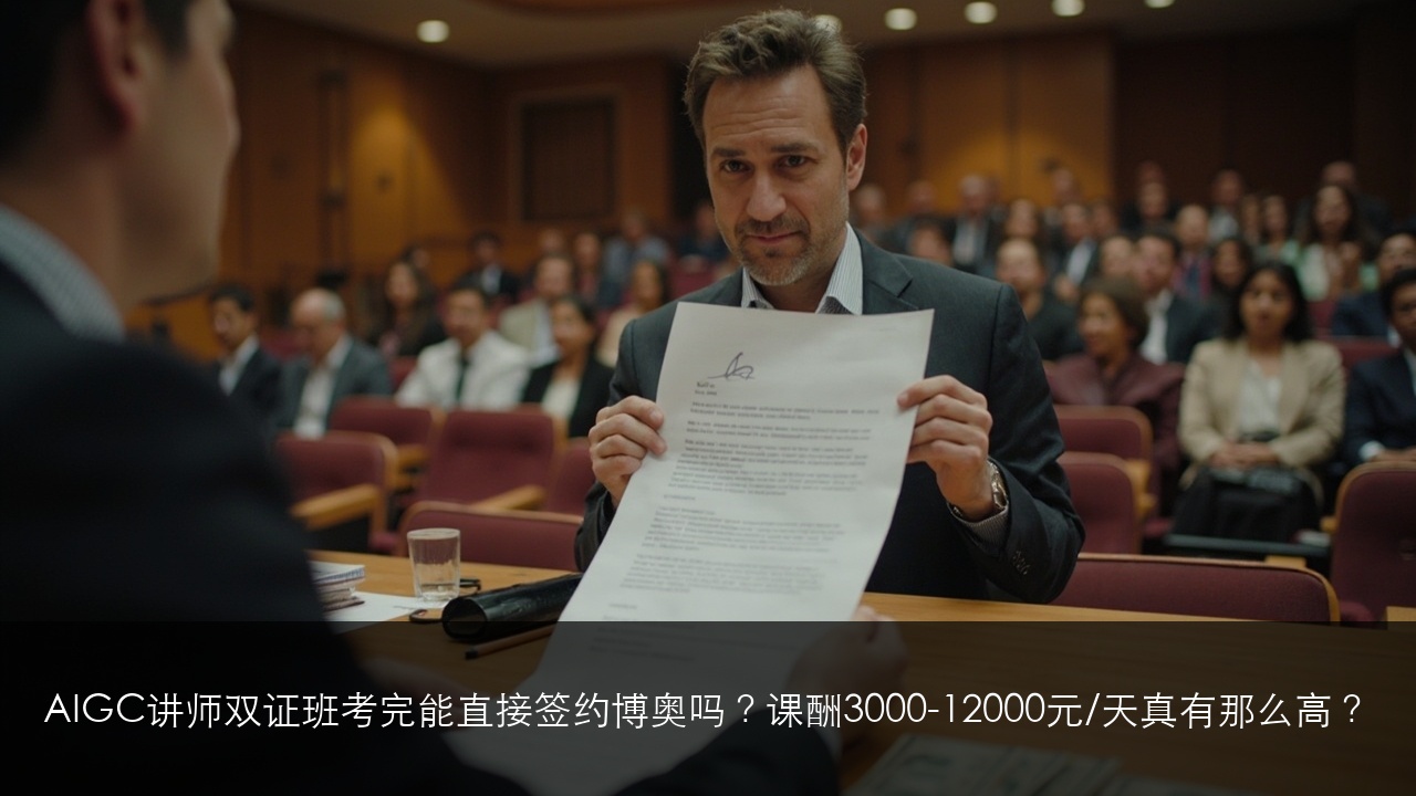 AIGC讲师双证班考完能直接签约博奥吗？课酬3000-12000元/天真有那么高？
