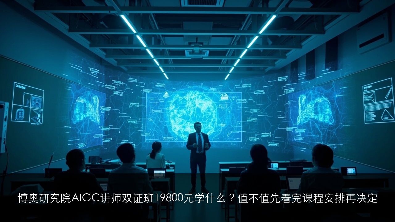 博奥研究院AIGC讲师双证班19800元学什么?值不值先看完课程安排再决定