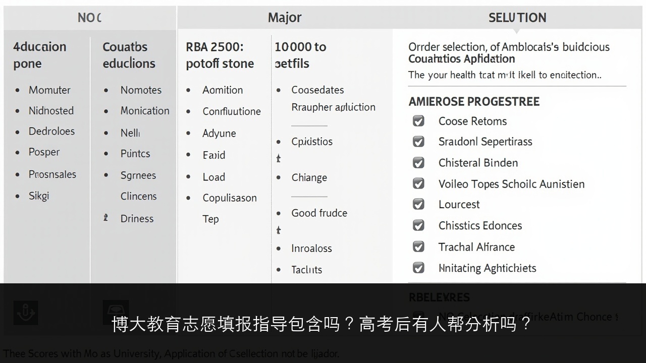 博大教育志愿填报指导包含吗?高考后有人帮分析吗?