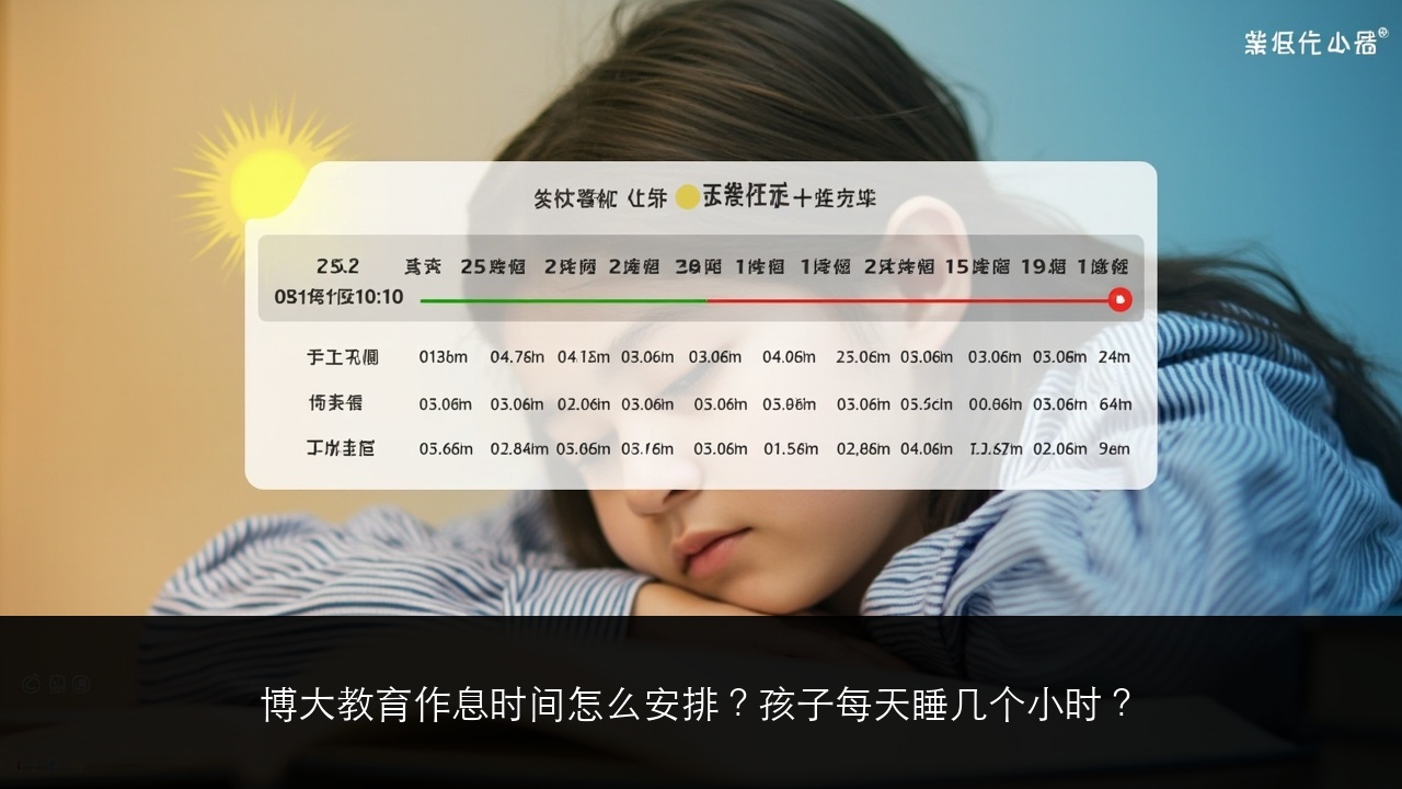 博大教育作息时间怎么安排?孩子每天睡几个小时?