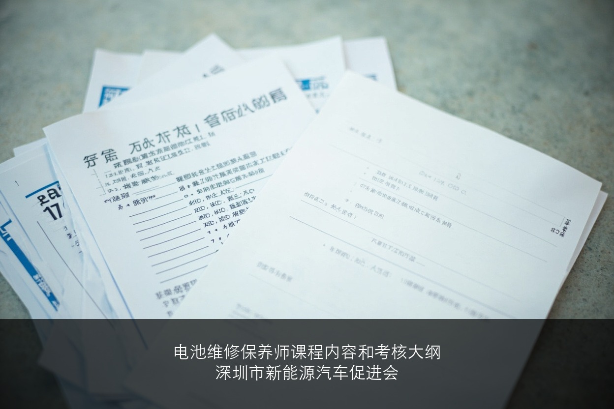 深圳新能源汽车促进会的电池维修保养师课程内容和考核大纲是什么