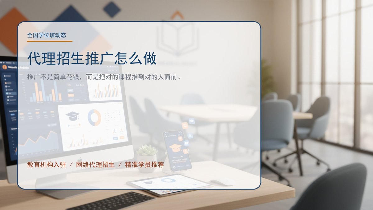 代理招生推广怎么做