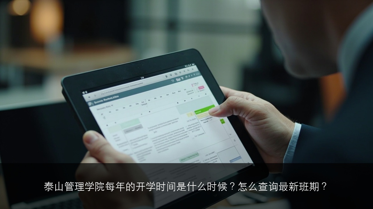 泰山管理学院每年的开学时间是什么时候?怎么查询最新班期?
