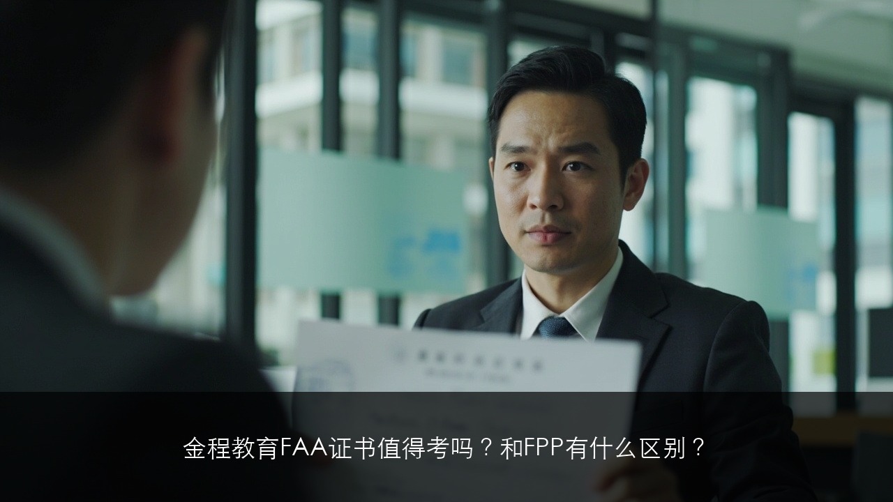 金程教育FAA证书值得考吗？和FPP有什么区别？