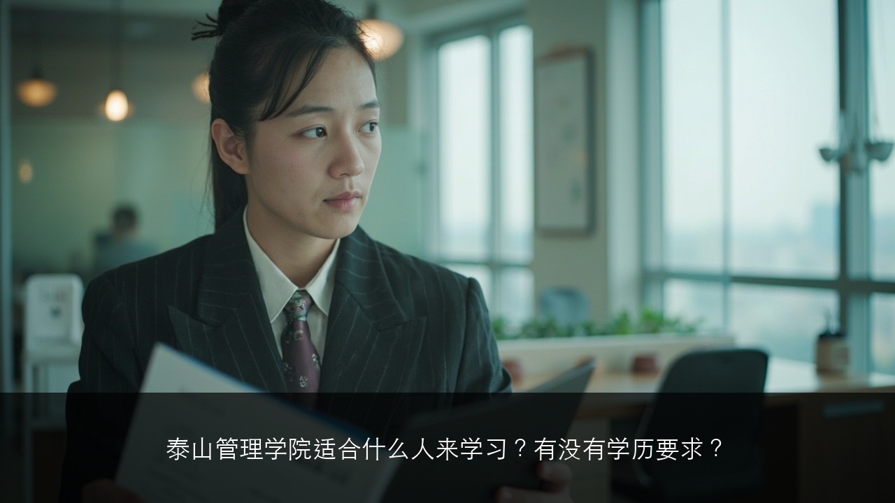 泰山管理学院适合什么人来学习?有没有学历要求?
