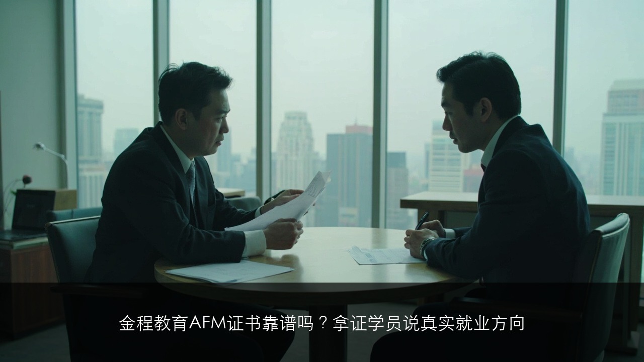 金程教育AFM证书靠谱吗？拿证学员说真实就业方向