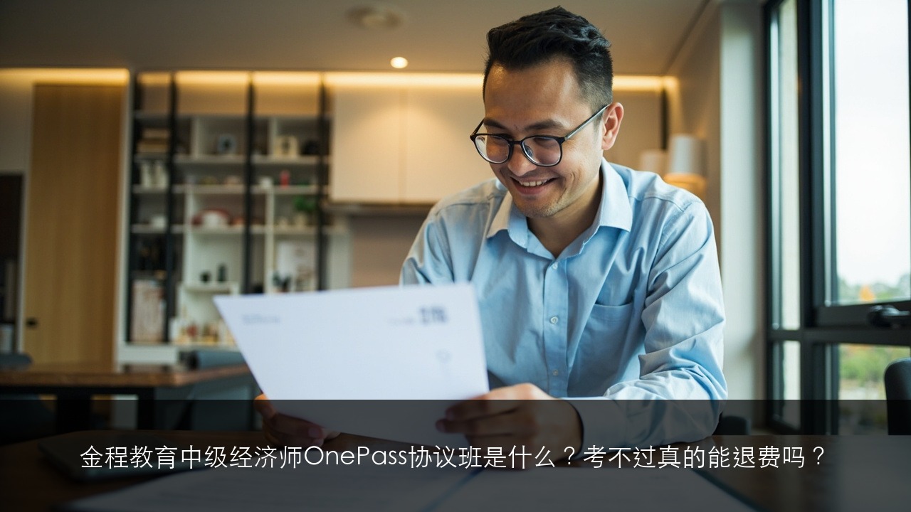 金程教育中级经济师OnePass协议班是什么？考不过真的能退费吗？