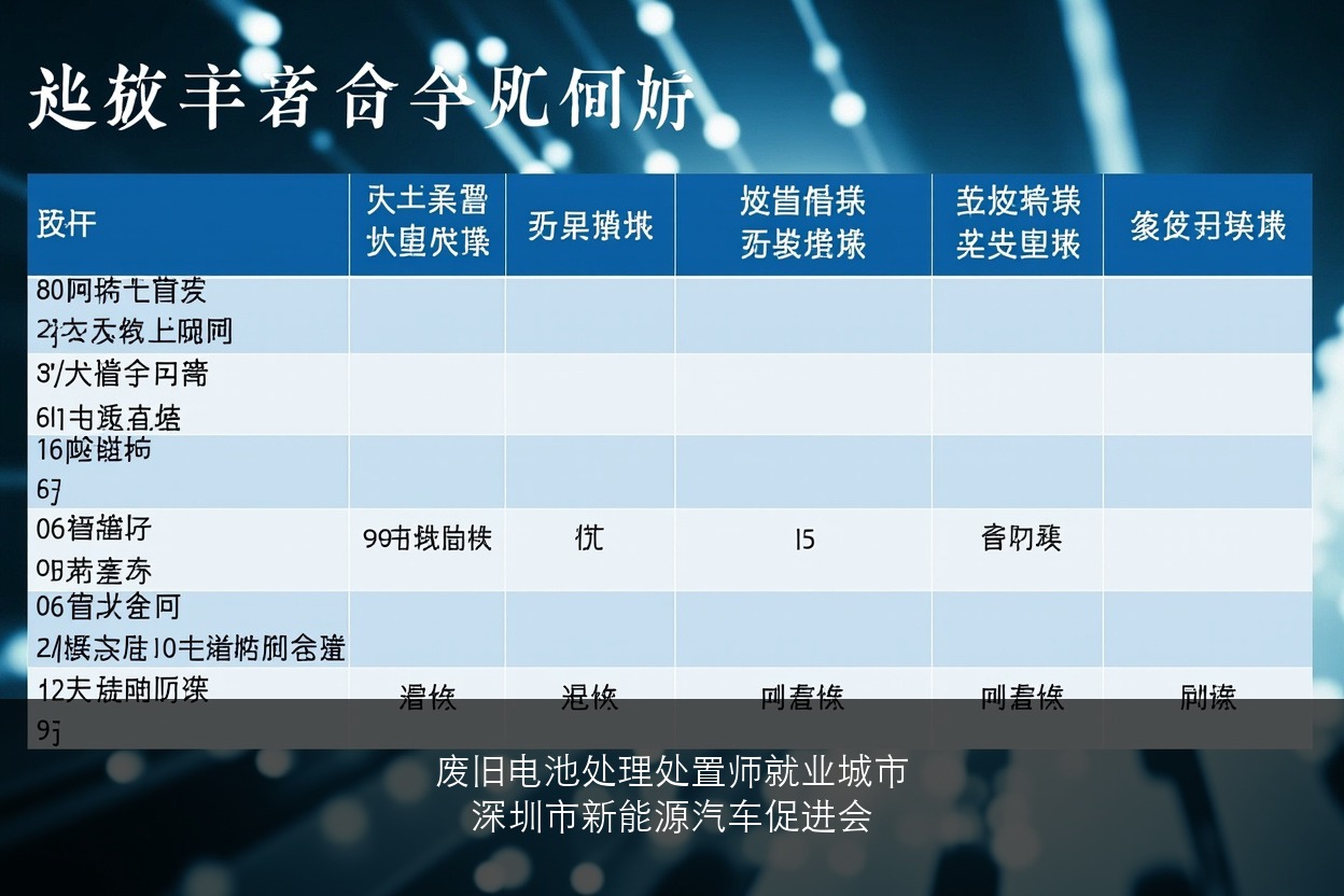 深圳新能源汽车促进会的废旧电池处理处置师培训完推荐到哪些城市工作