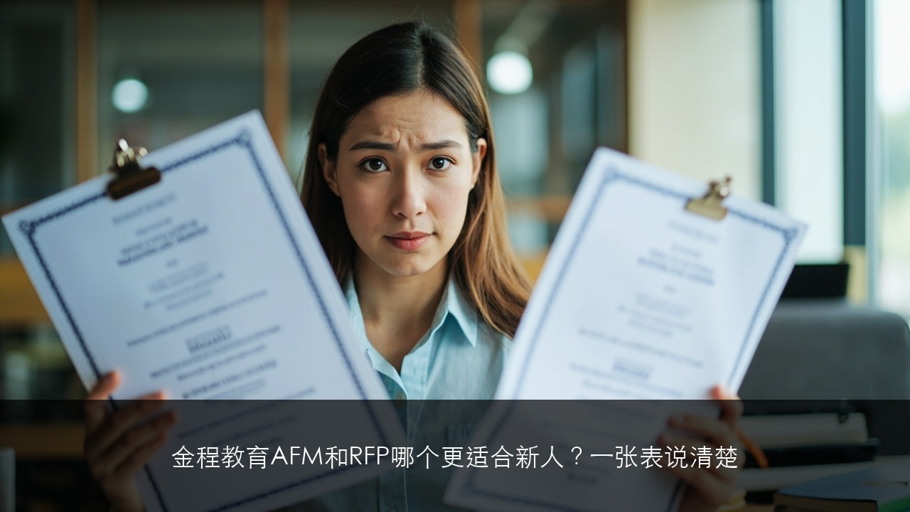 金程教育AFM和RFP哪个更适合新人？一张表说清楚