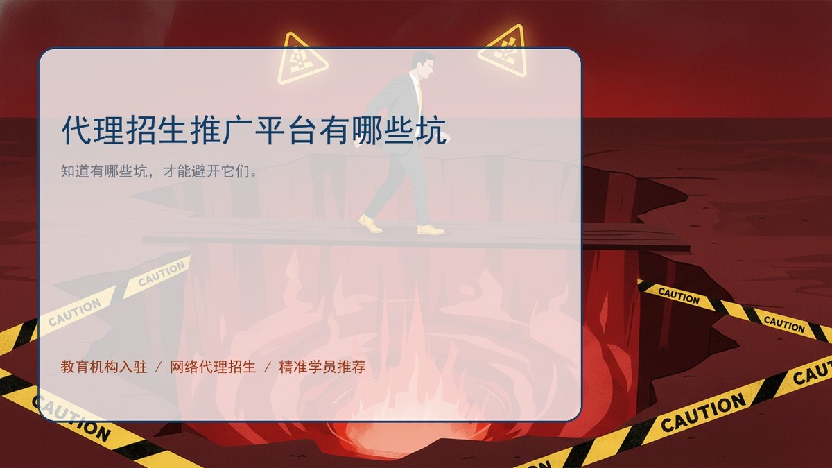 代理招生推广平台有哪些坑