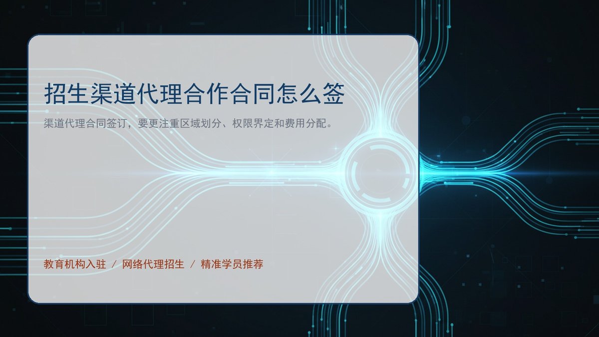 招生渠道代理合作合同怎么签