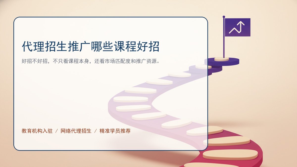 代理招生推广哪些课程好招