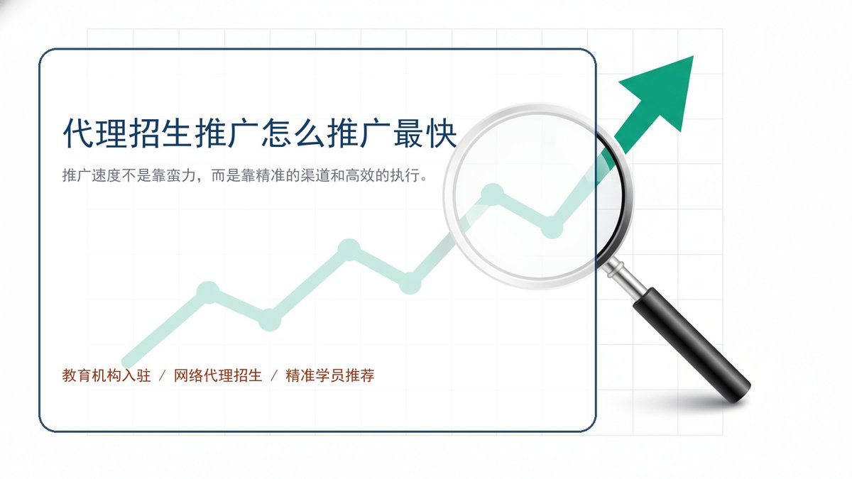 代理招生推广怎么推广最快