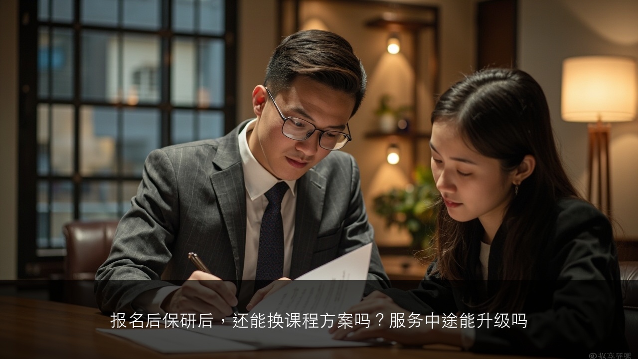 报名后保研后,还能换课程方案吗?服务中途能升级吗