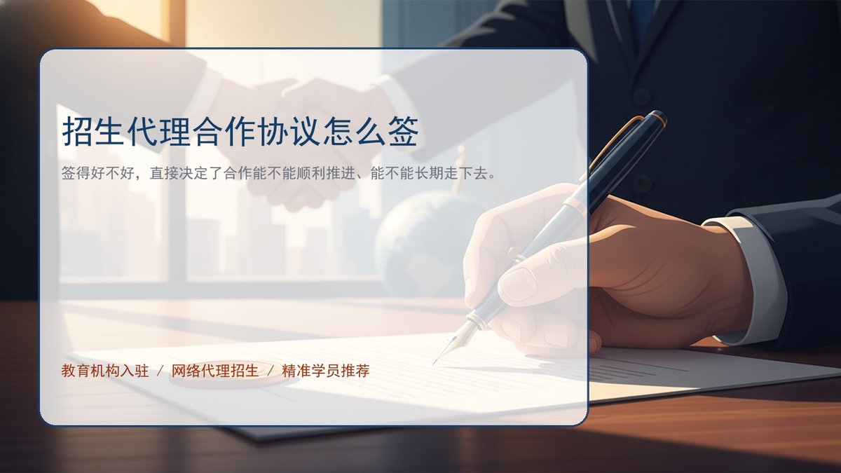 招生代理合作协议怎么签