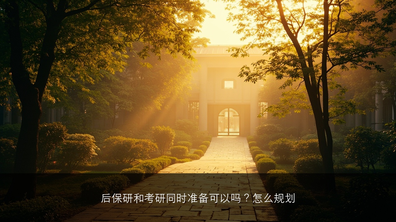 后保研和考研同时准备可以吗?怎么规划