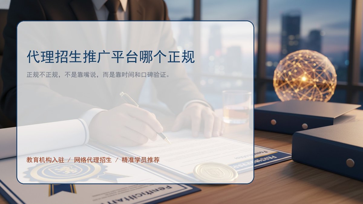 代理招生推广平台哪个正规
